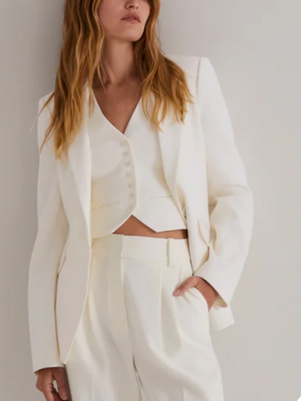 FAVORITE DAUGHTER OVERSIZED IVORY BLAZER